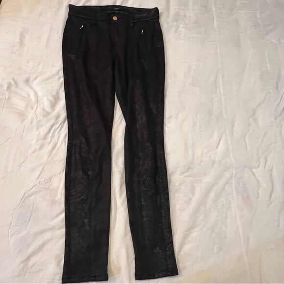 7 For All Mankind Black Snakeskin Pants - Picture 11 of 12